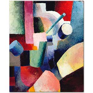 August Macke Formların Renkli Kompozisyonu