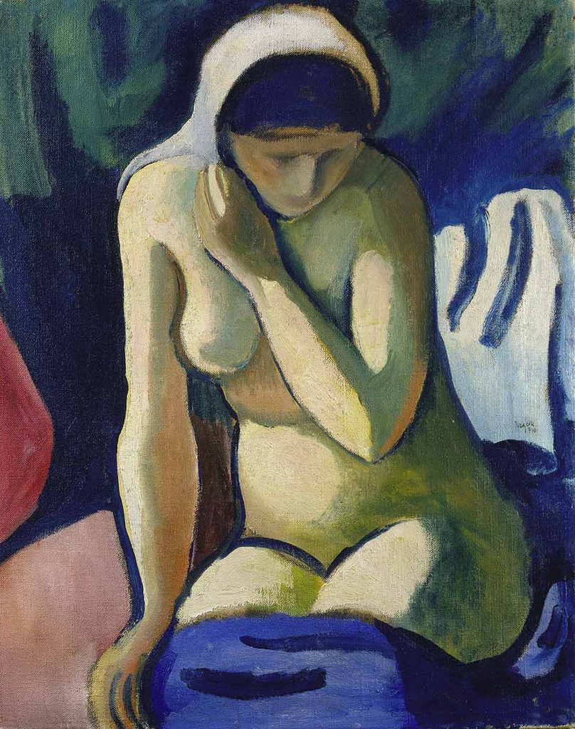 August Macke Başörtülü Çıplak Kız