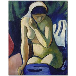 August Macke Başörtülü Çıplak Kız