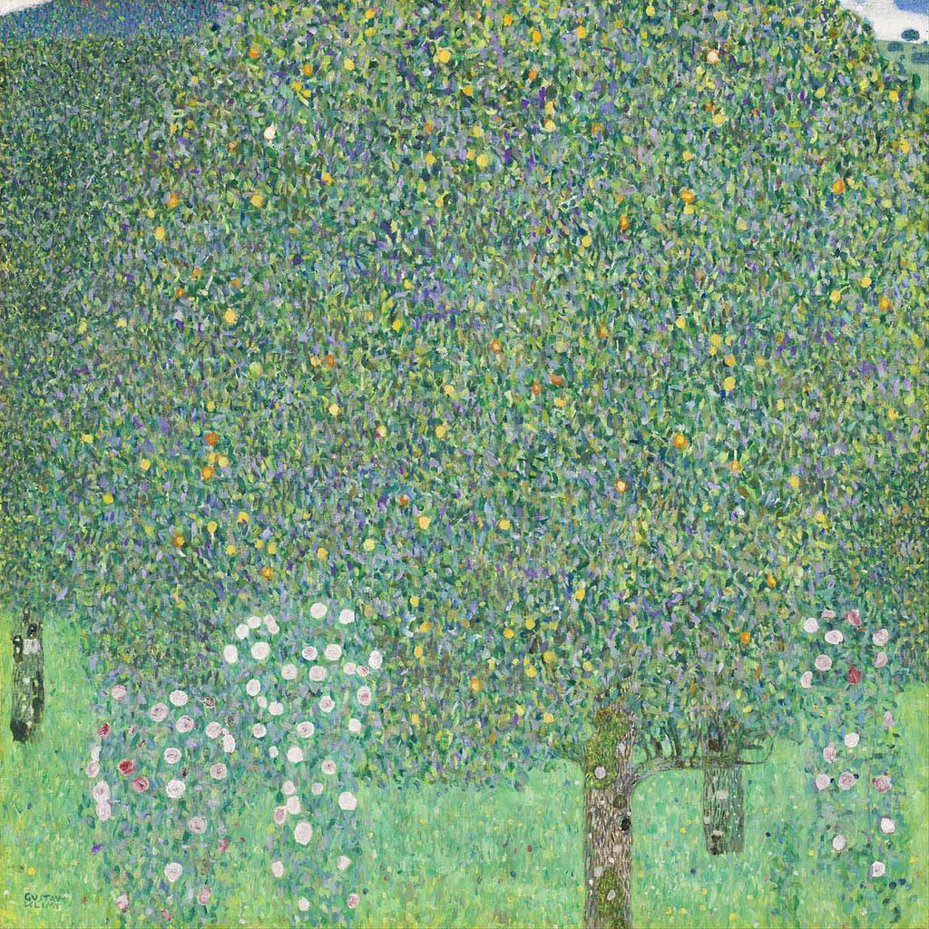 Gustav Klimt Ağaçların Altında Gül Fidanları