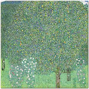 Gustav Klimt Ağaçların Altında Gül Fidanları