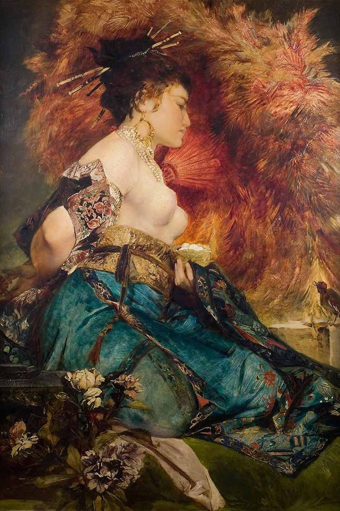 Hans Makart Japon Kadın