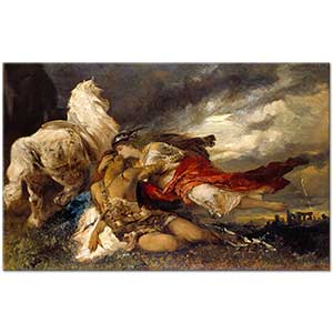 Hans Makart Valkyrie ve Ölen Bir Kahraman