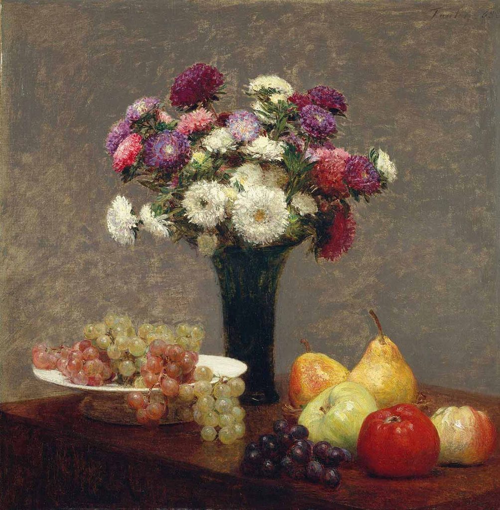 Henri Fantin Latour Yıldız Çiçekleri ve Meyveler