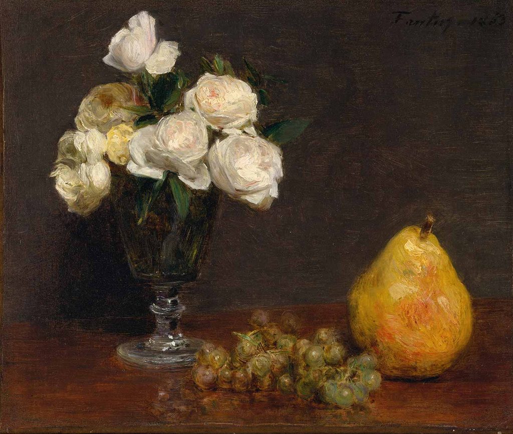 Henri Fantin Latour Gül ve Meyveli Natürmort