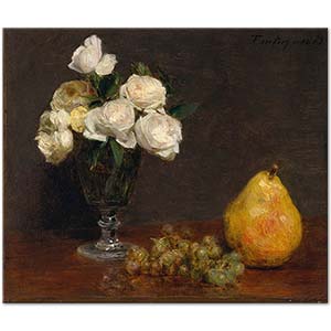 Henri Fantin Latour Gül ve Meyveli Natürmort
