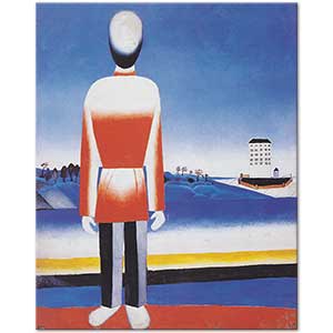 Kazimir Malevich Süprematik Manzarada Adam