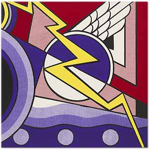 Roy Lichtenstein Yıldırımlı Modern Resim